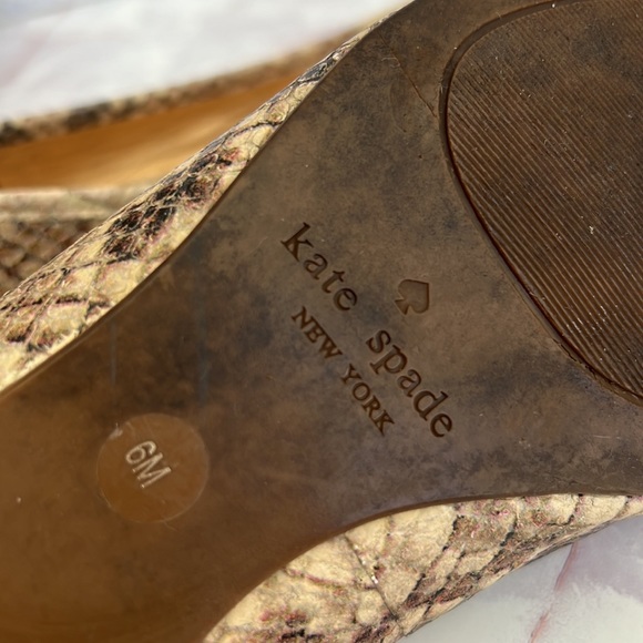 Kate Spade Eryn Snake Print Flats 6 M - Picture 6 of 7